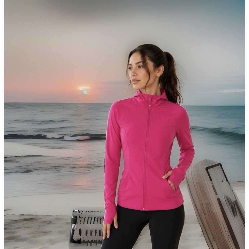 Lululemon Define Jacket Pink Purple Zip Up Athletic Workout Jacket Size 10